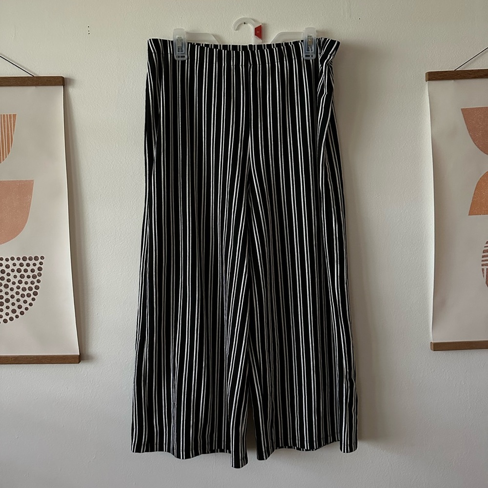 Black and white striped wide leg pants from Wild Fable Target size XL